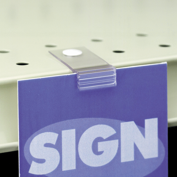 SuperGrip Perforated Shelf Sign Holder - Flush