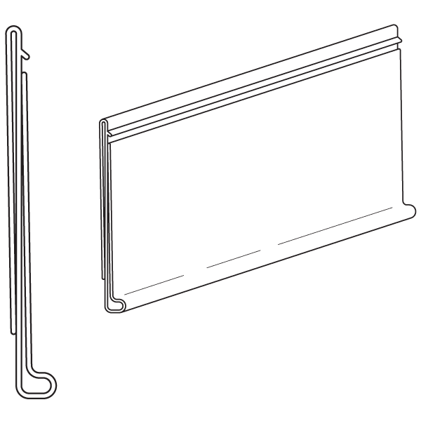 Data-Trac for 1 1/4" Shelf Channel - Clear