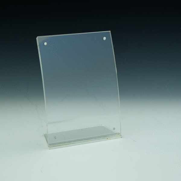 Clear Curved Sign Holder - 4x6