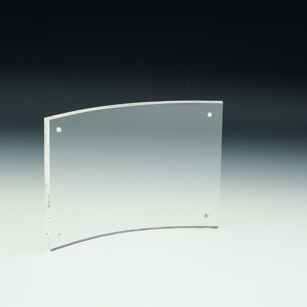 Clear Curved Sign Holder - 7X5