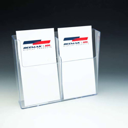 Wall Mount Brochure Holder for Trifold or Full Sheet Literature