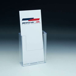 Wall Mount Brochure Holder for Trifold Literature up to 3.75"w