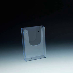 Wall Mount Brochure Holder for Trifold Literature up to 4"w