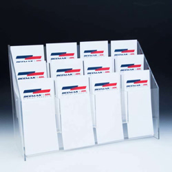Multi-Pocket Counter Top and Wall Mount Brochure Holder for Literature up to 4"w.