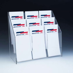 Multi-Pocket Counter Top and Wall Mount Brochure Holder for Literature up to 4"w.