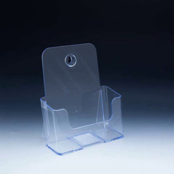 Clear Countertop and Wall Mount Brochure Holder for Literature up to 6" wide.