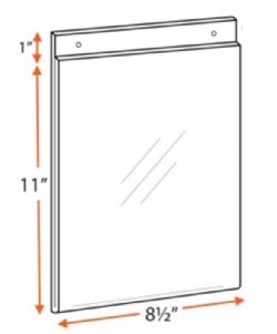 8.5x11 Wall Mount Ad Frame / Sign Holder