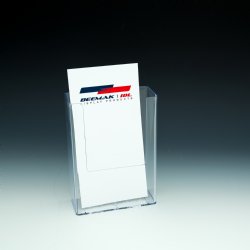 Wall Mount Brochure Holder for Trifold Literature up to 4.75"w