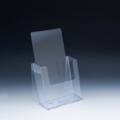 Clear Countertop Trifold Brochure Holder for literature up to 4" wide.