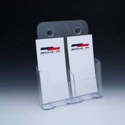 Countertop and Wall Mount Brochure Holder for Full Sheet or Trifold Literature